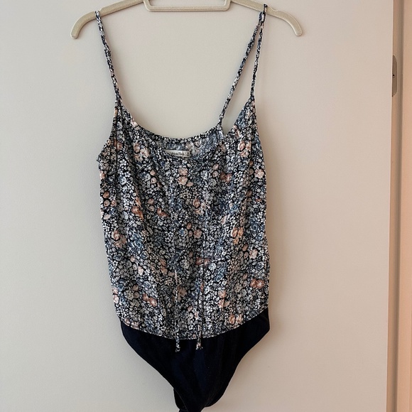 Abercrombie & Fitch Pants - Abercrombie Blue Floral Bodysuit